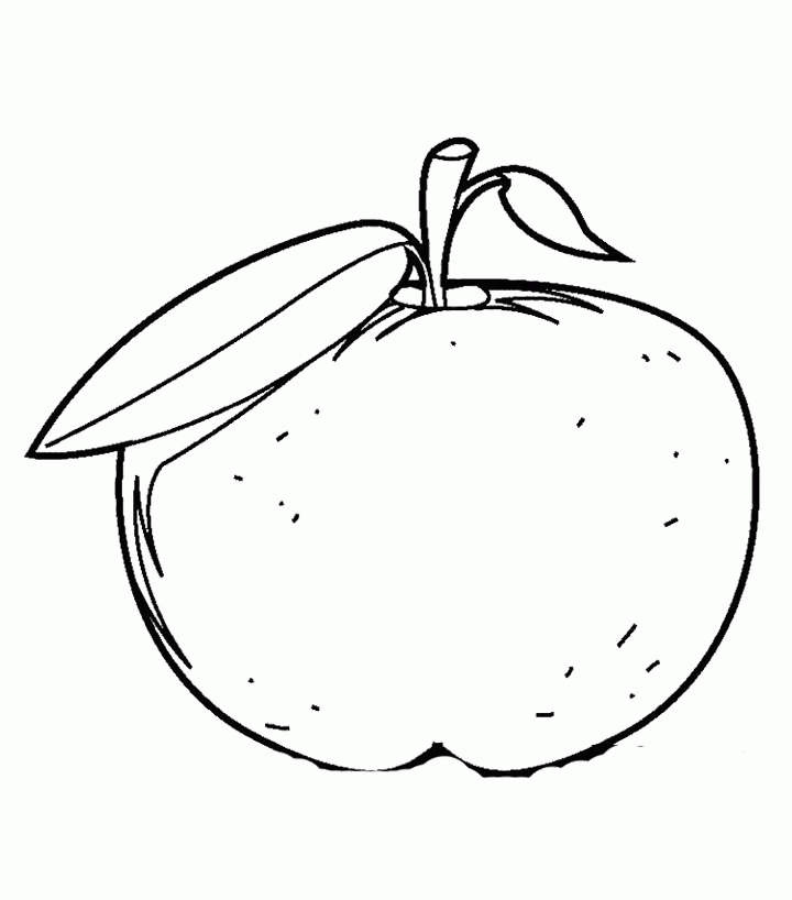 The Still Small Apples Coloring Page For Kids - Fruit Coloring