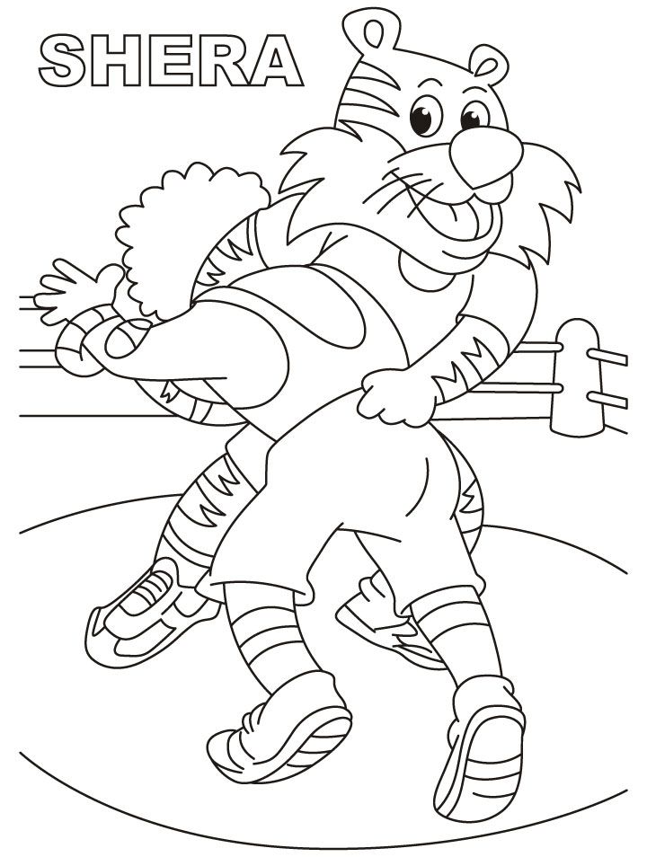 Wrestling Coloring Pages