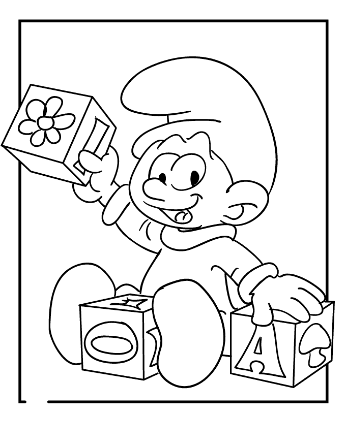 Baby Smurf Coloring Pages | Coloring
