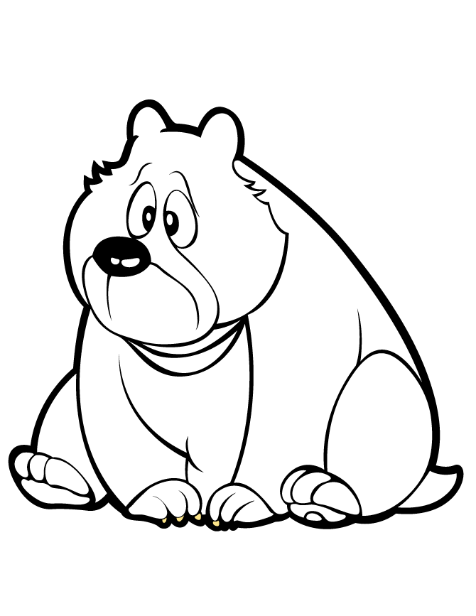 cartoon Bear Colouring Pages