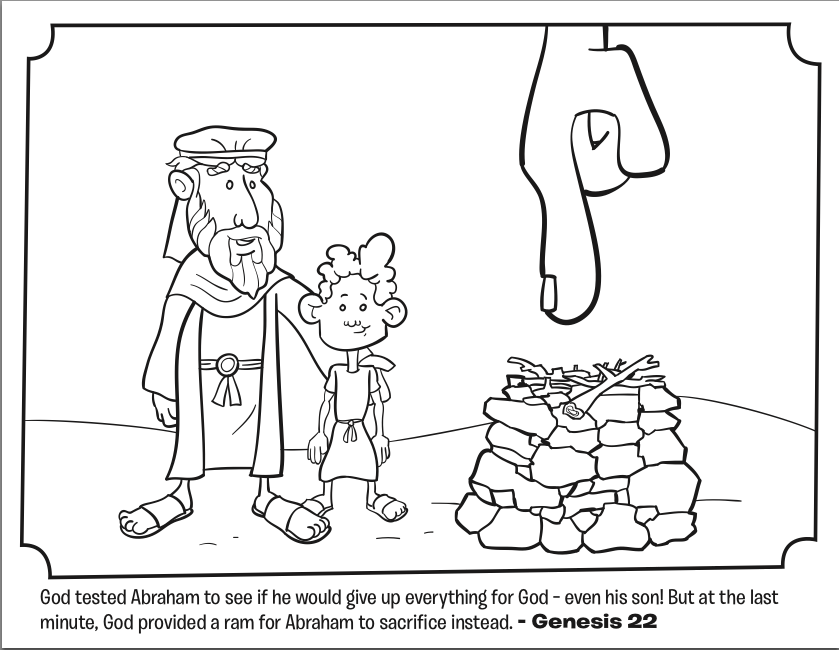 Abraham and Isaac Coloring Page | Whats in the Bible