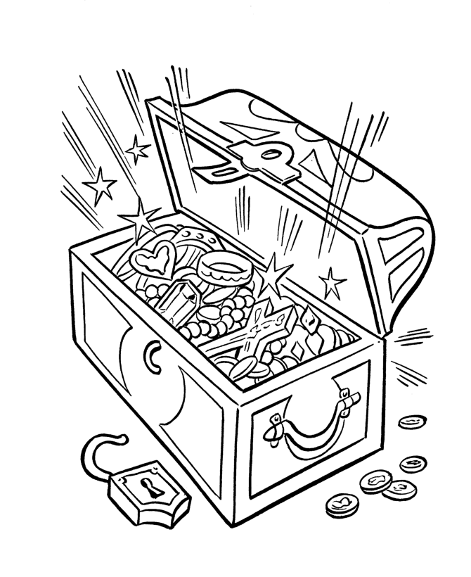 Free Printable Treasure Chest Coloring Pages | download free