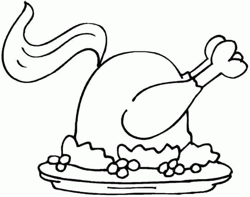 Printable Free Thanksgiving Food Colouring Pages For Preschool - #