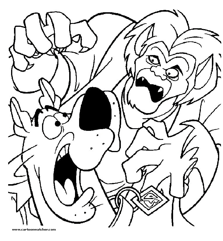 scooby doo coloring sheet page