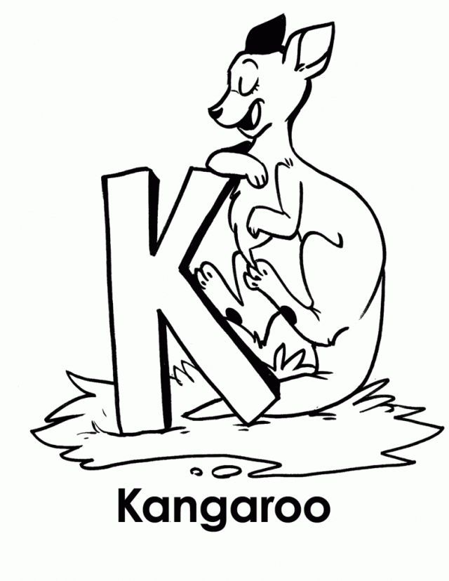 Kangaroo Alphabet Coloring Pages | Coloring Pages