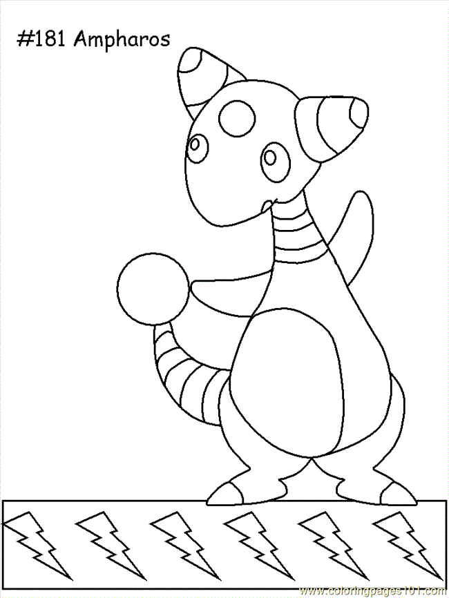 Coloring Pages Ampharos (Cartoons > Pokemon) - free printable