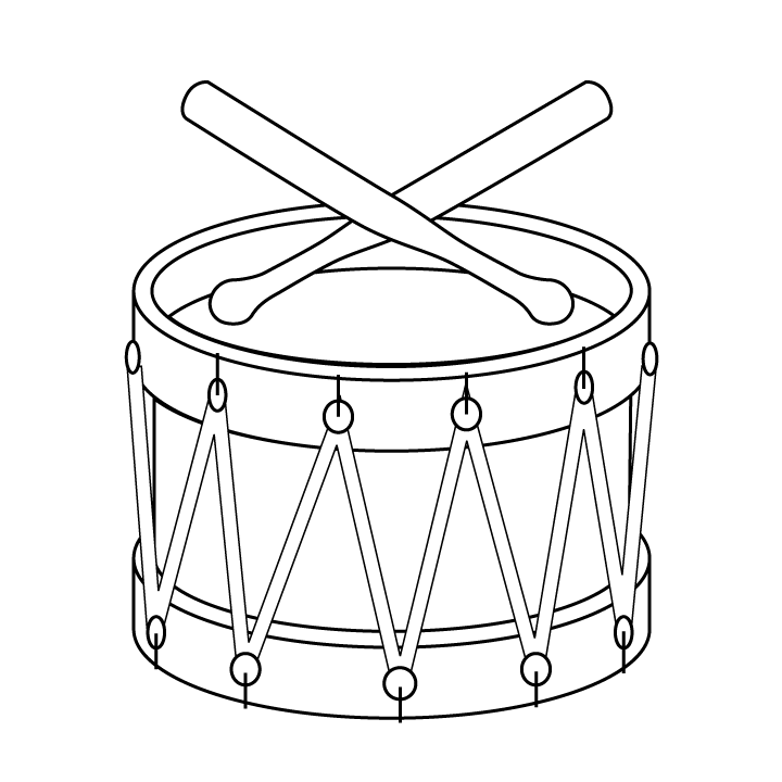 Drum Color Page | Printable Coloring Pages