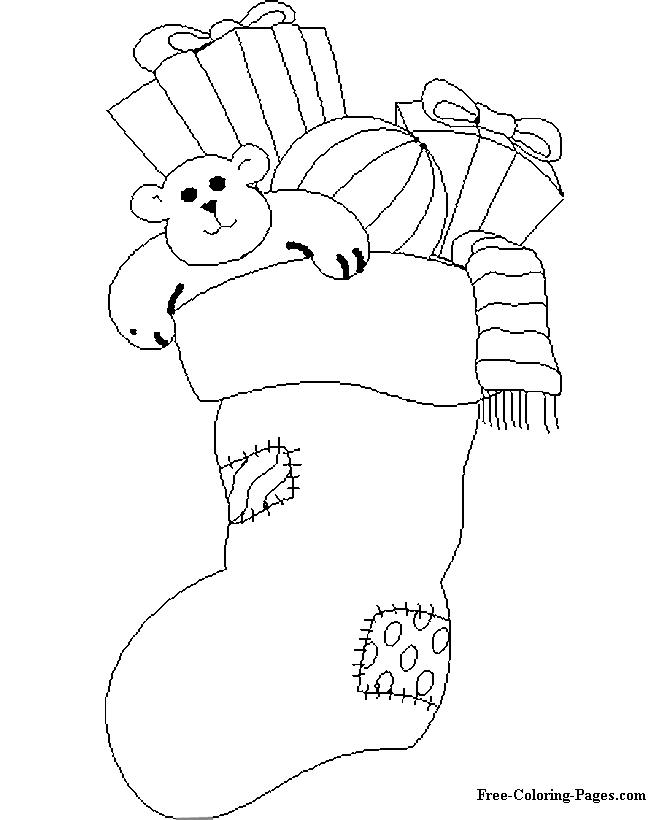 Christmas coloring pictures - Christmas Stocking