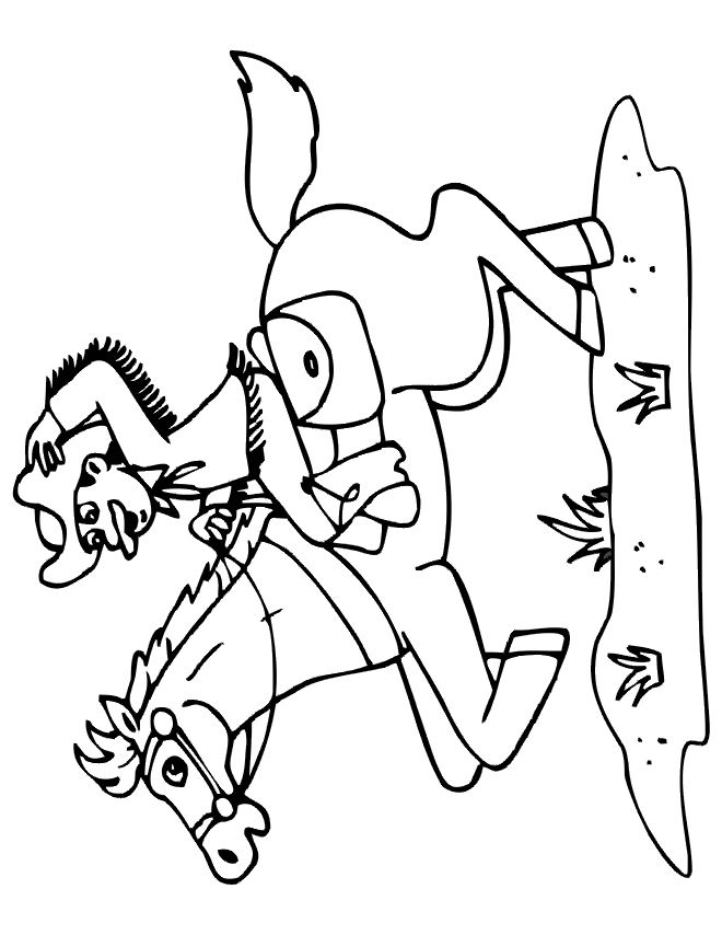 Coloring pages cowboys