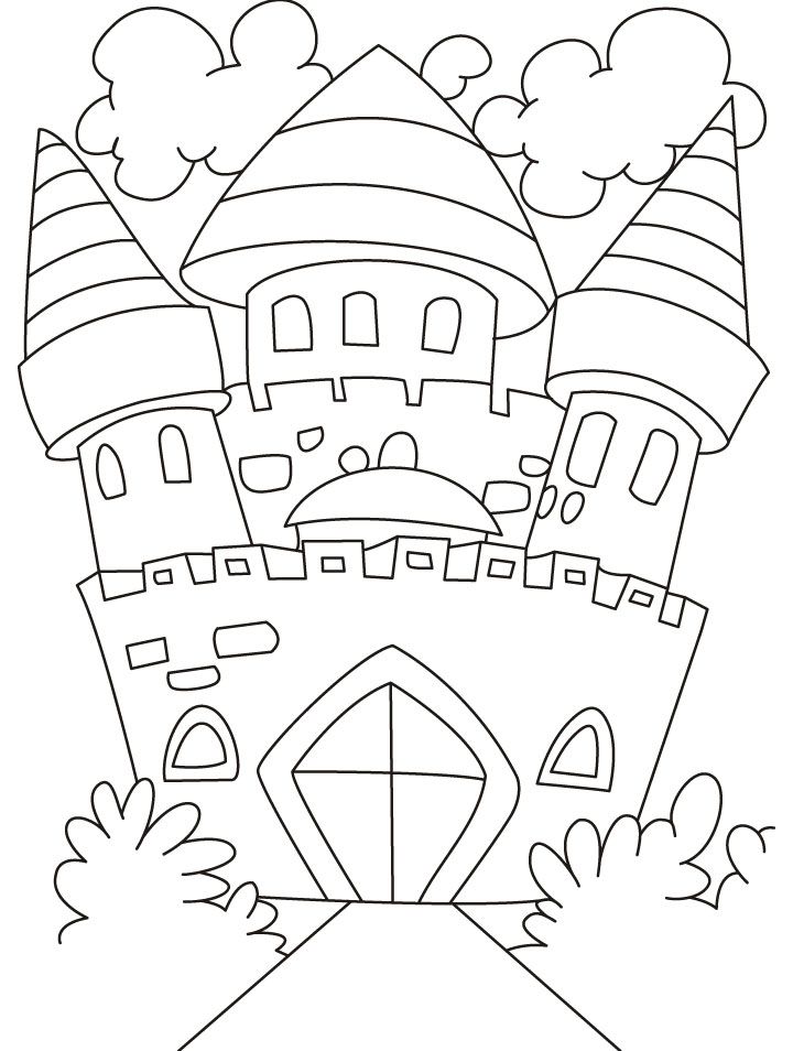 A beautiful castle coloring pages | Download Free A beautiful