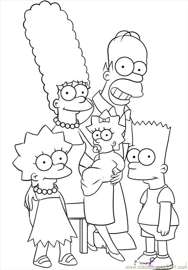 Simpsons family Colouring Pages (page 2)