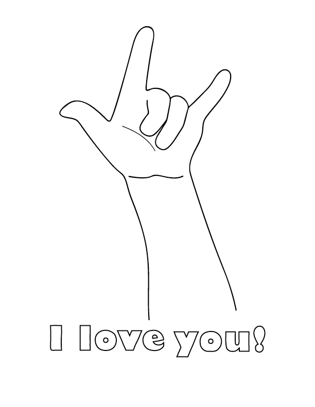 I Love You " Coloring Pages >> Disney Coloring Pages