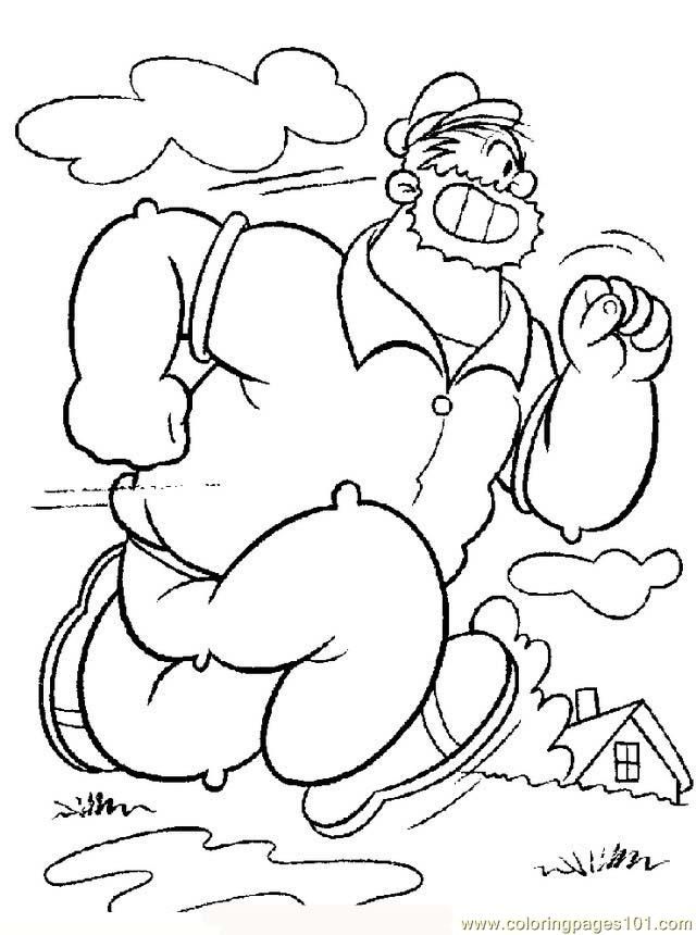 Coloring Pages Popeye08 (Cartoons > Popeye) - free printable