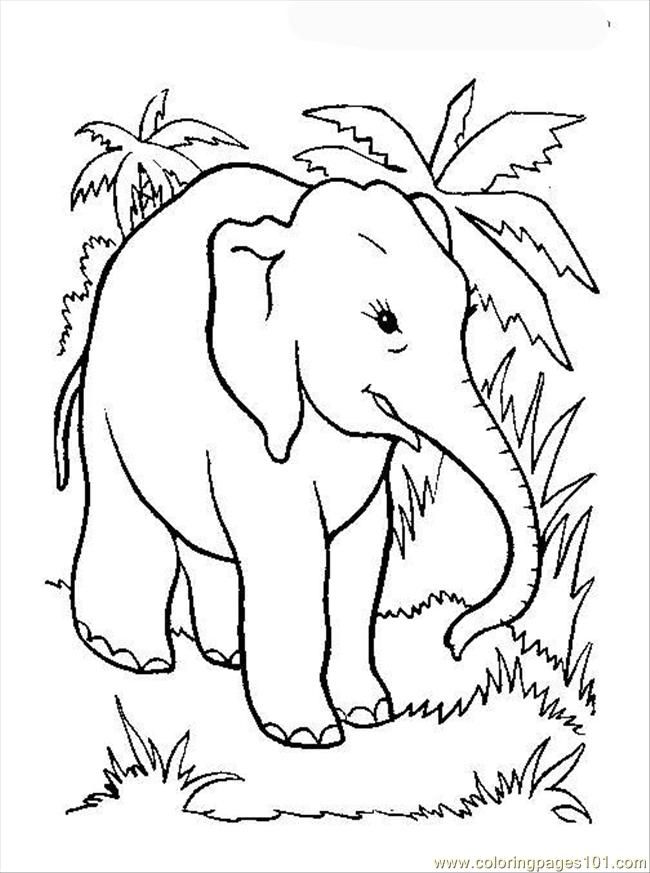 Coloring Pages Elephant Coloring Page 12 (Mammals > Elephant