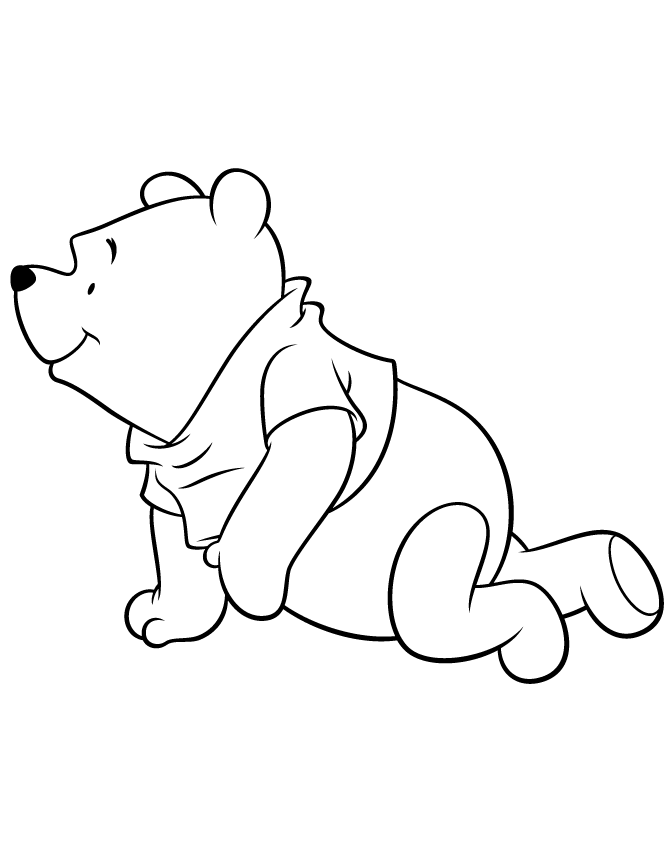 pooh bear kite flying Colouring Pages