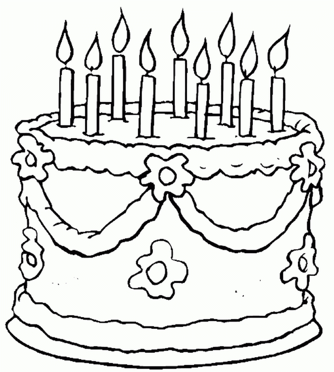 kids birthday Colouring Pages (page 2)