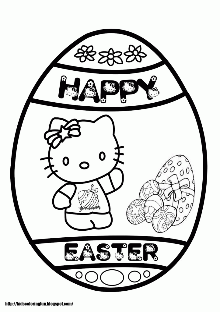 Inspirational Easter Egg Coloring Page Hello Kity Pages | Laptopezine.