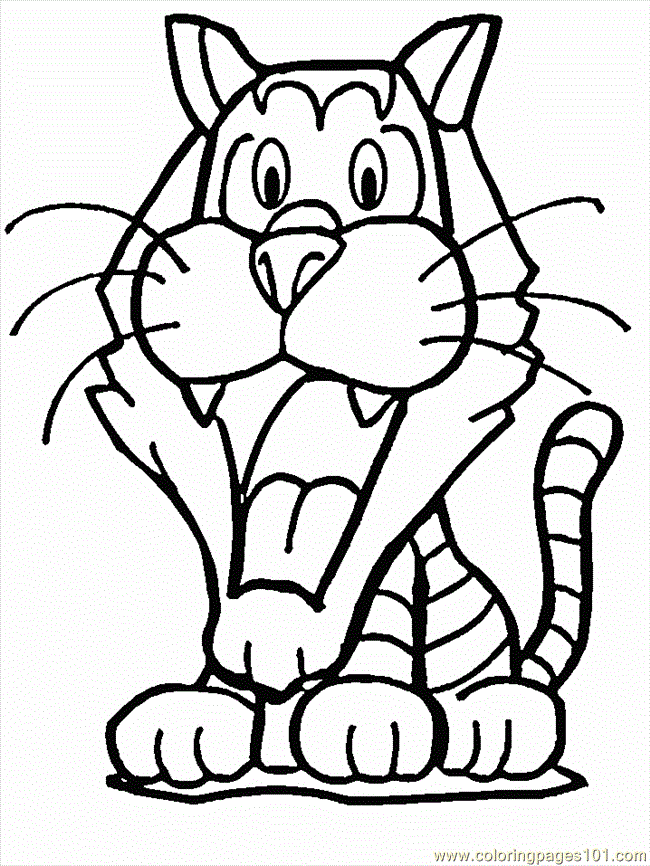 Coloring Pages Tiger Coloring 14 (Mammals > Tiger) - free