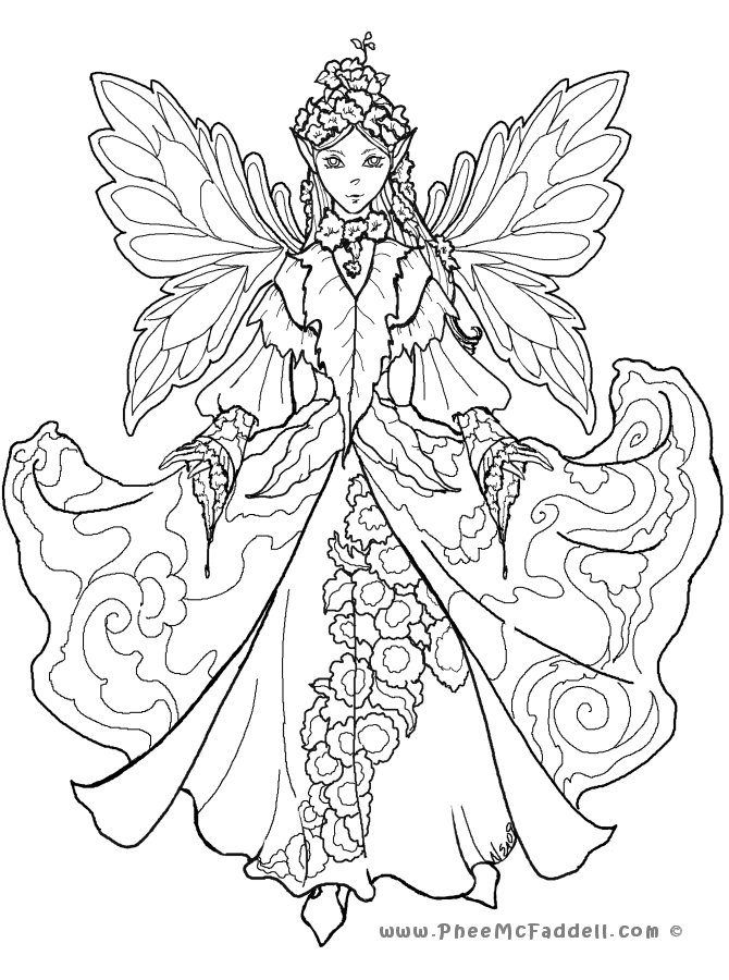 Water Fairy Coloring Pages 324 | Free Printable Coloring Pages