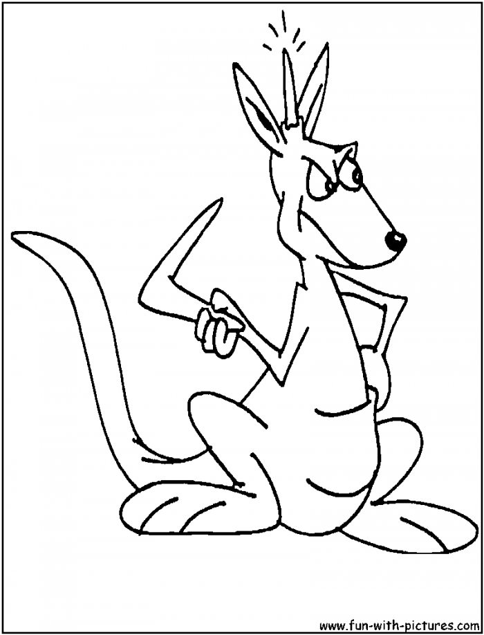 Cartoon Kangaroo Coloring Pages | 99coloring.com
