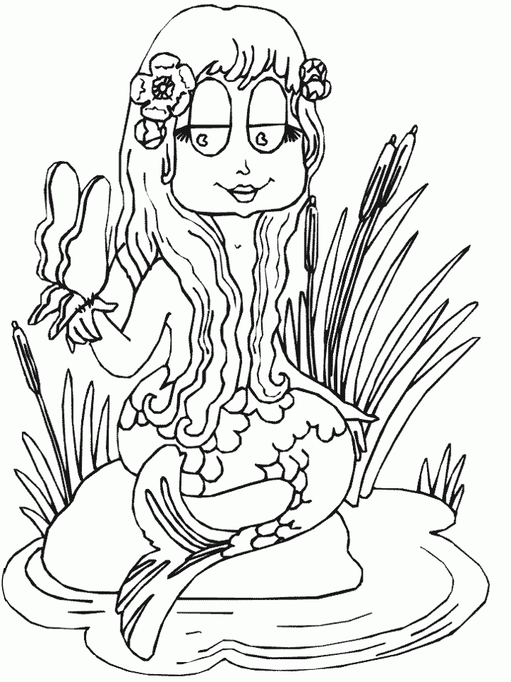 mermaid coloring pages printable - Free Coloring Pages for Kids