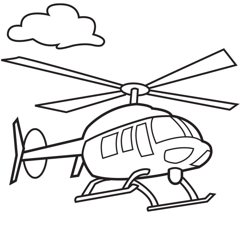 Helicopter Coloring Pages For Kids 124 | Free Printable Coloring Pages