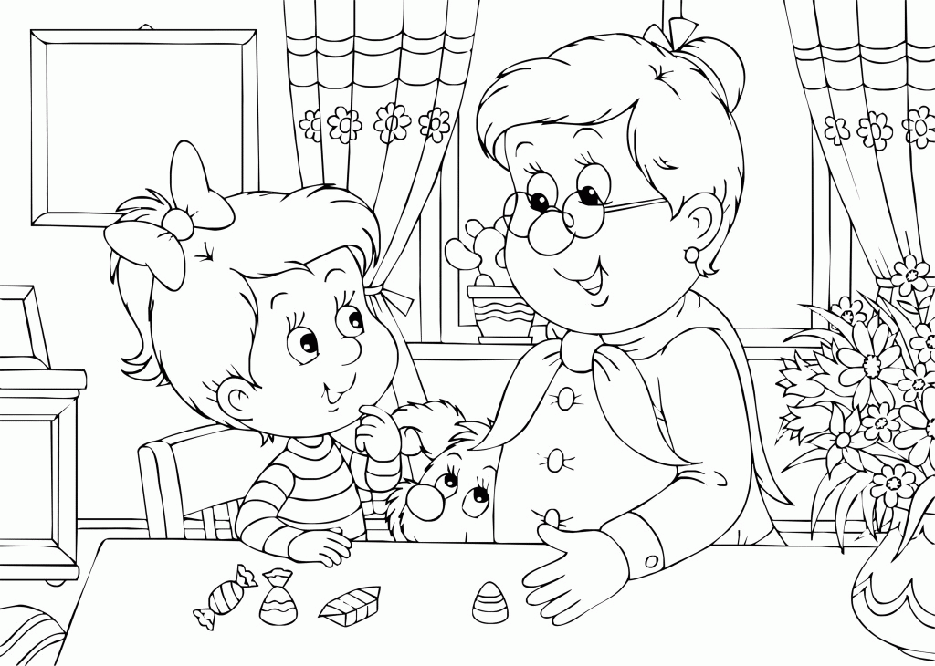 Grandparents Day Coloring Pages - Free Coloring Pages For KidsFree