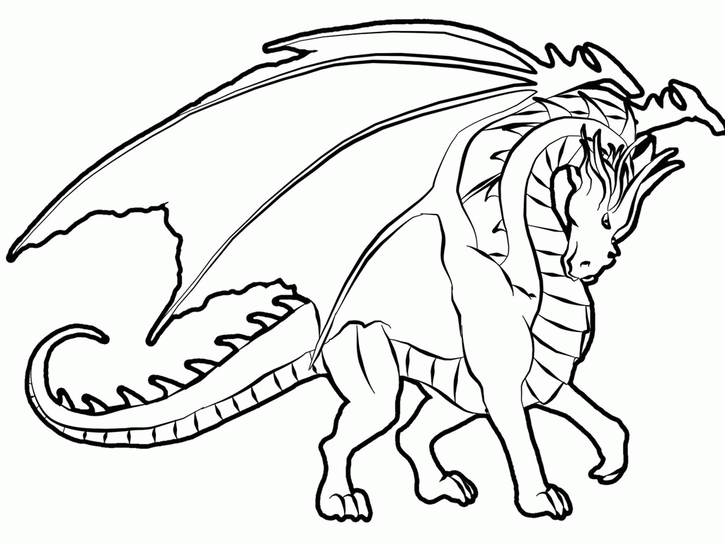 Dragon Coloring Pages Free : Halloween Dragon Coloring Prints