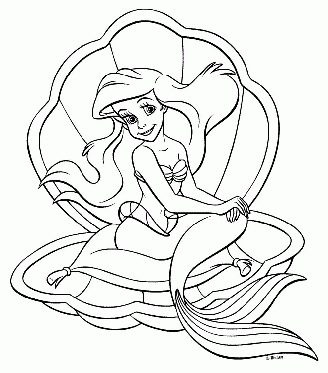 Ariel Mermaid Coloring Pages - Free Printable Coloring Pages