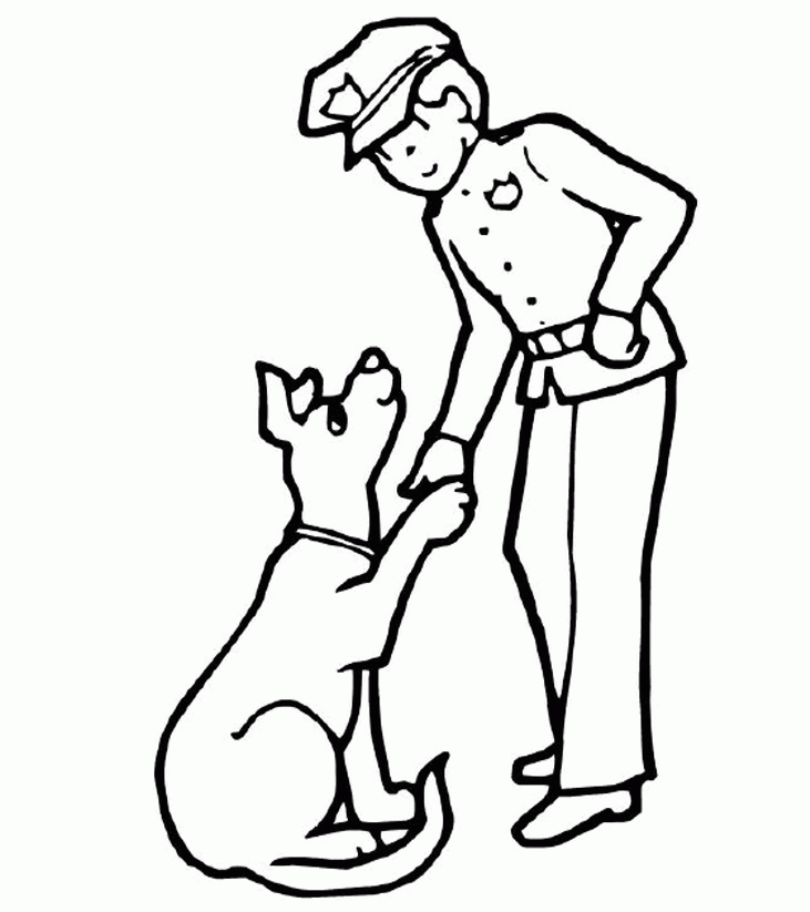 police k9 Colouring Pages