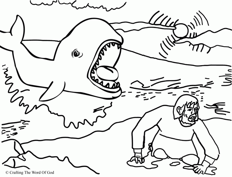 coloring pages of jonah and the fish : Printable Coloring Sheet