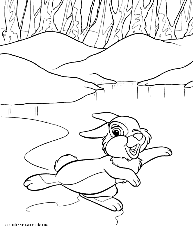 Bambi coloring pages - Coloring pages for kids - disney coloring