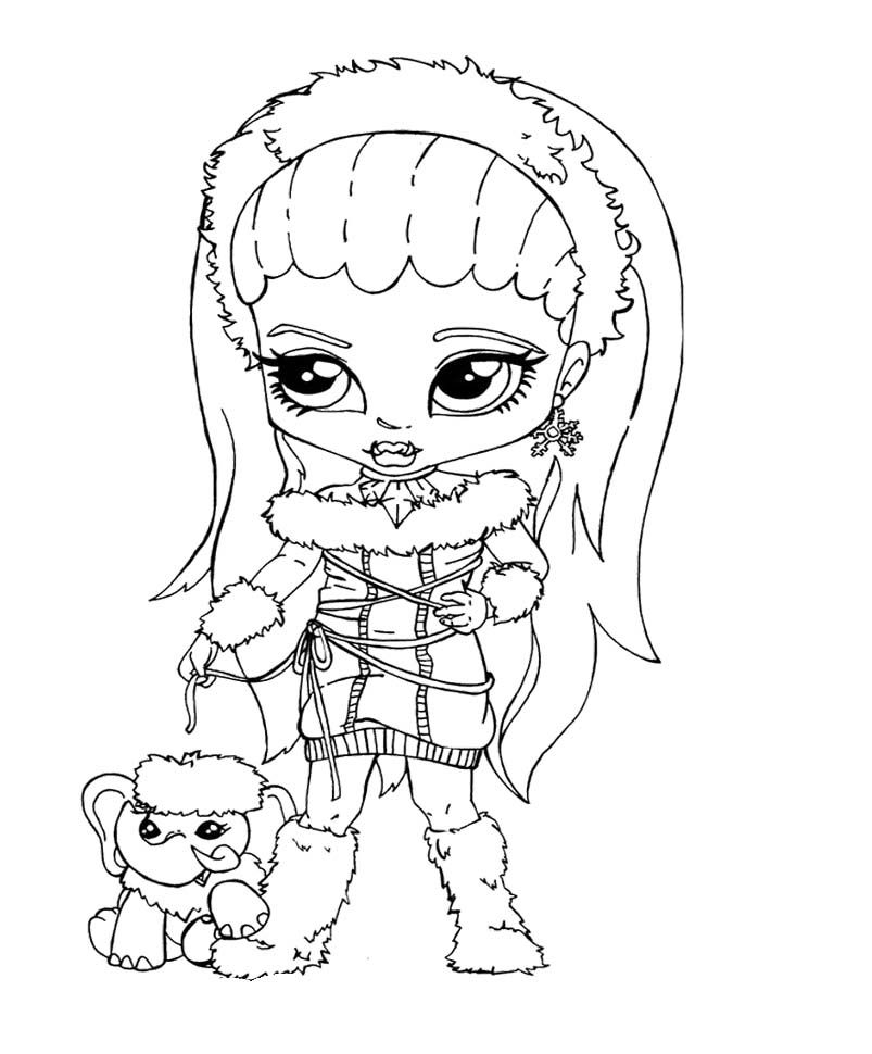 Monster High Bominable Abbey Little Coloring Pages - Monster High