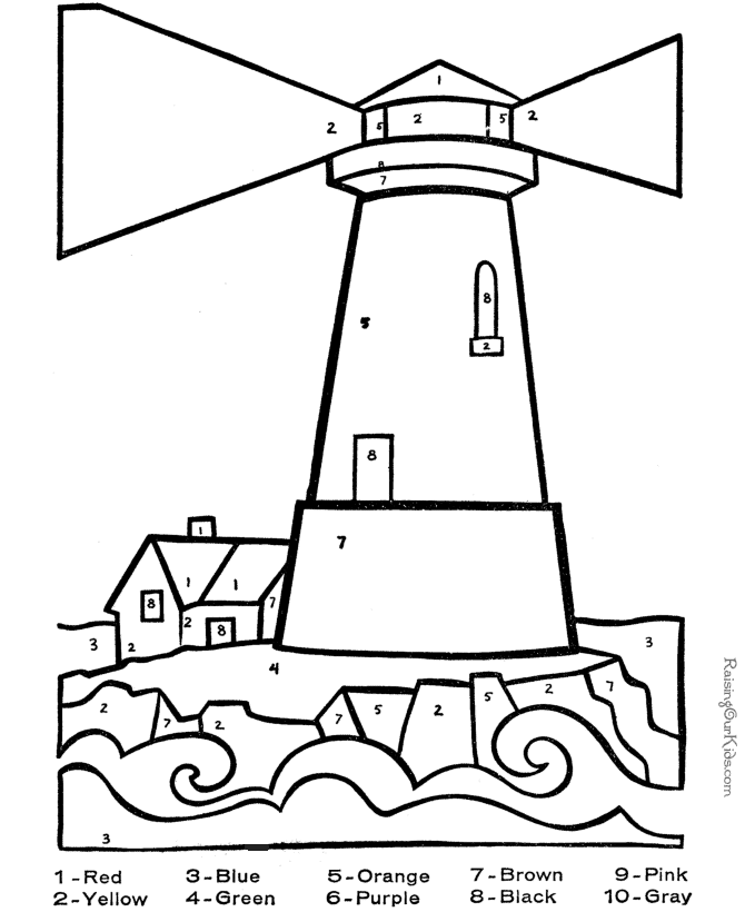 Color by number coloring page 007
