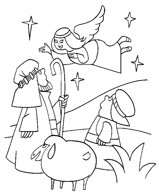 Coloring Picture Of Angel Gabriel And Mary