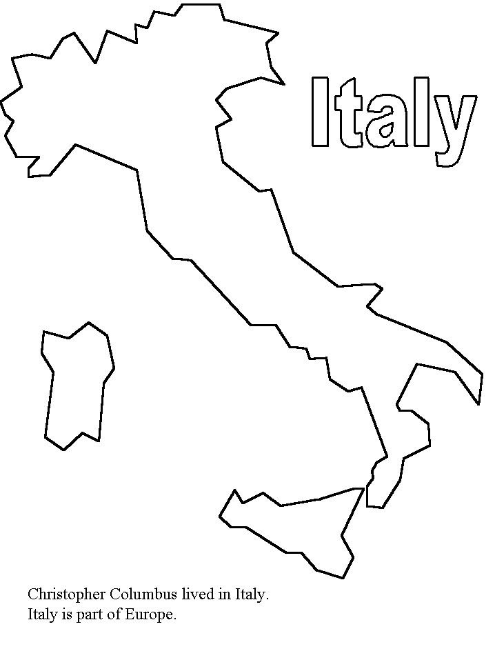 Italy map Colouring Pages (page 2)