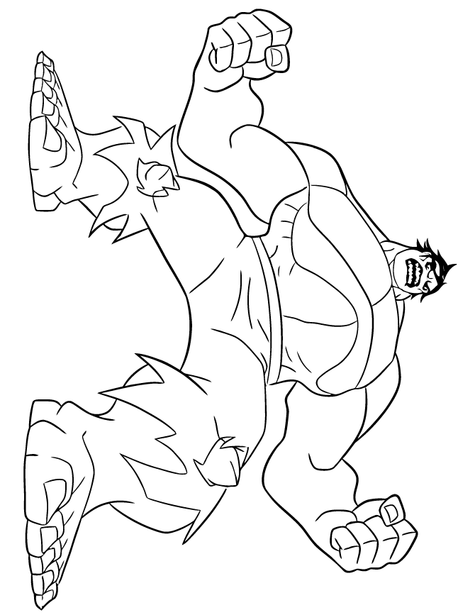 Strong Incredible Hulk Coloring Page | Free Printable Coloring Pages
