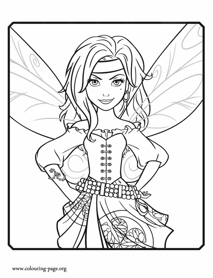 The Pirate Fairy - Zarina coloring page