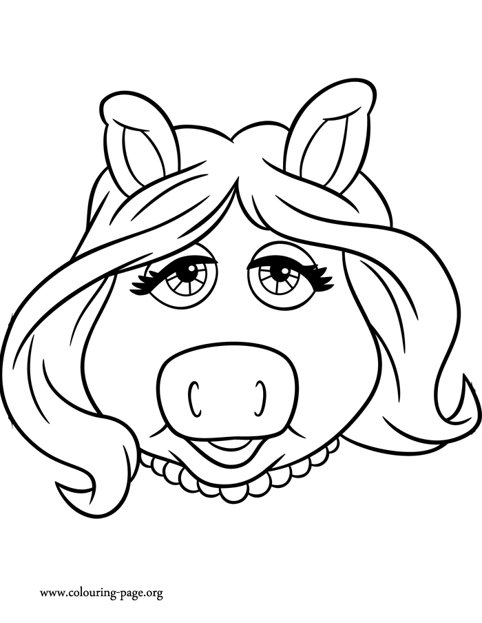 The Muppets - Miss Piggy face coloring page