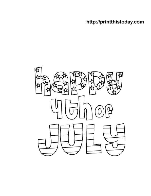 4th of July Free Coloring Pages 2014, Free Coloring Sheets for