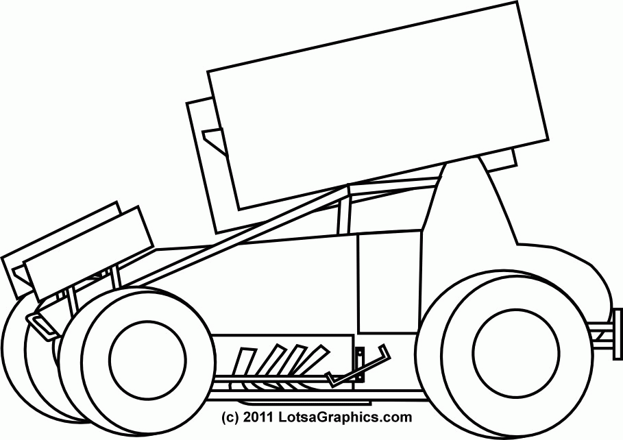 sprint car Colouring Pages (page 2)
