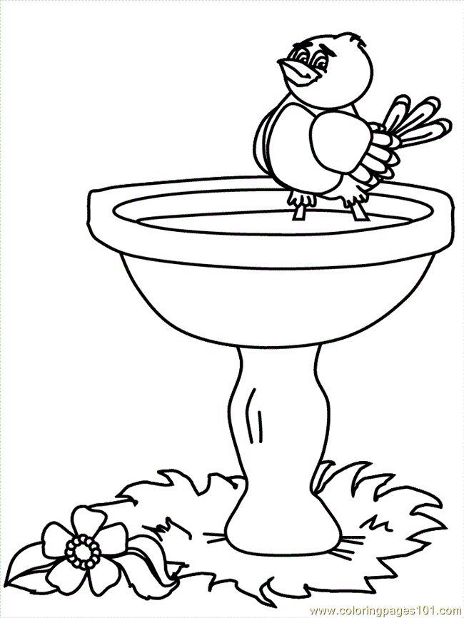 cat and bird Colouring Pages (page 3)