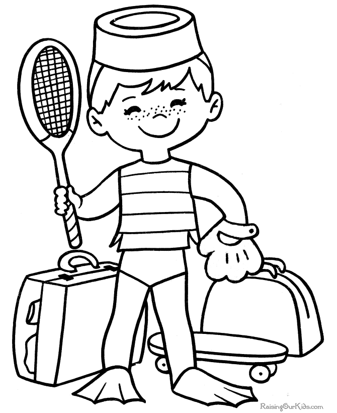 Sports coloring page to print 003