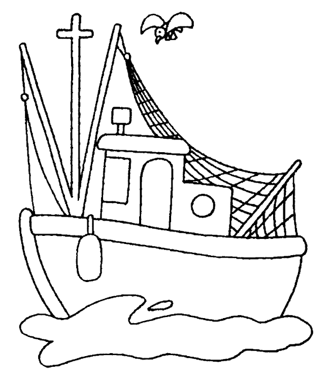 Fishing Boat Coloring Pictures | Coloring
