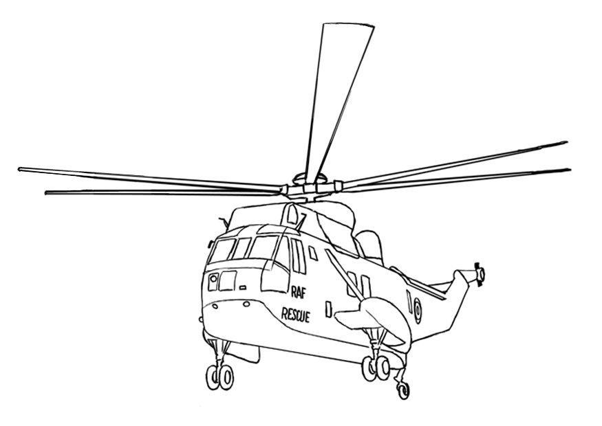 Coloring page helicopter - img 7535.