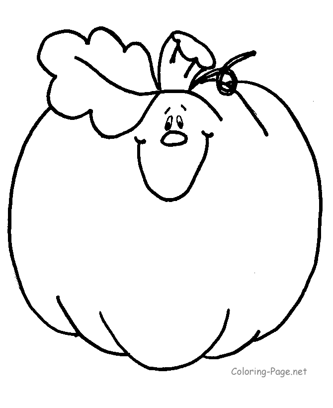 Thanksgiving Coloring Page - Pumpkin 1