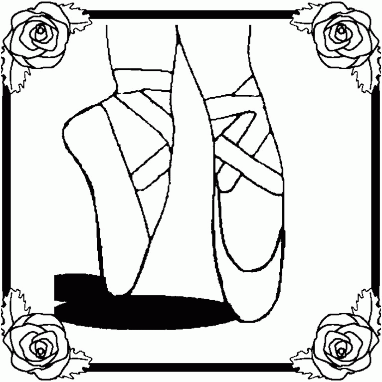 Ballet Slippers Coloring Pages Tattoo