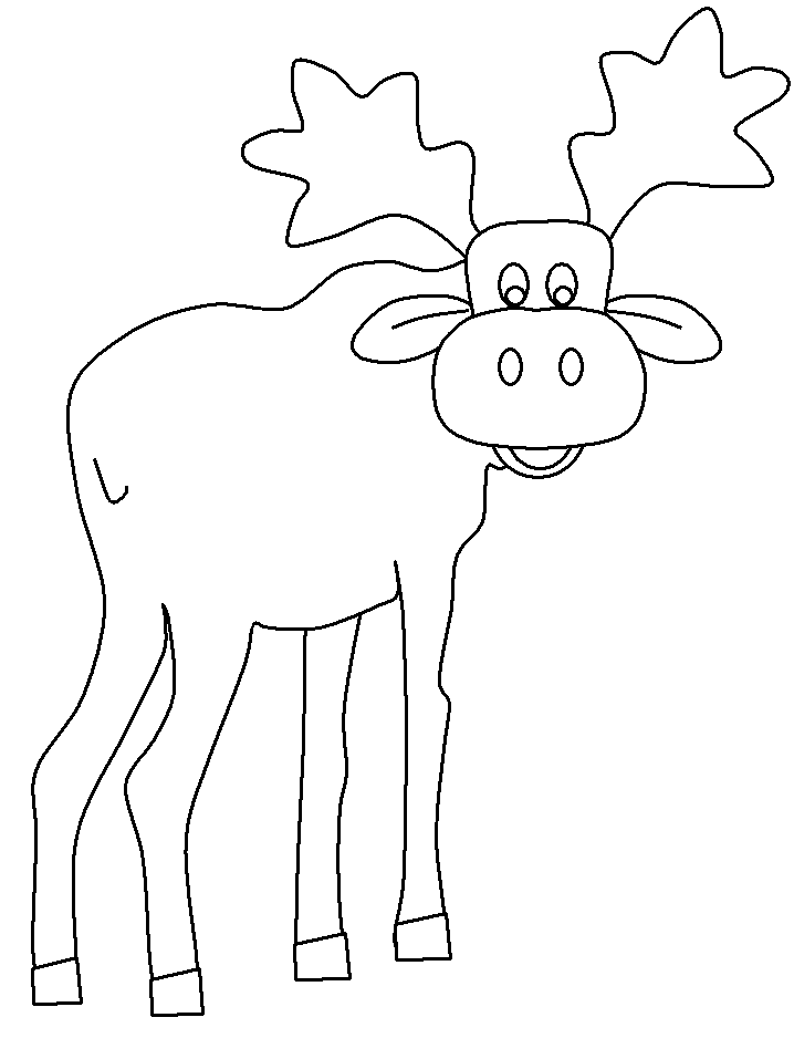Moose2 Animals Coloring Pages & Coloring Book