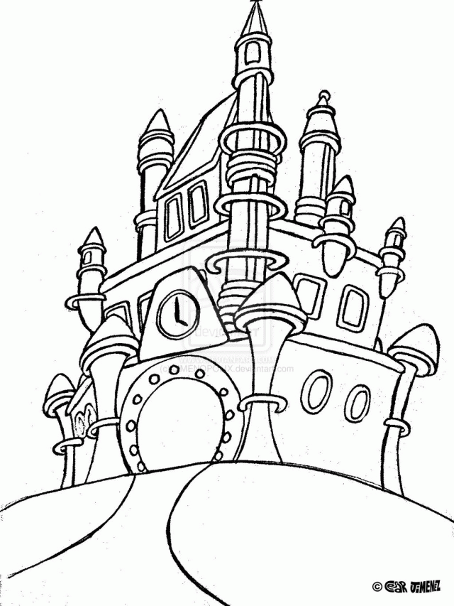 Viewing Gallery For Disney Cinderella Castle Coloring Pages 103626