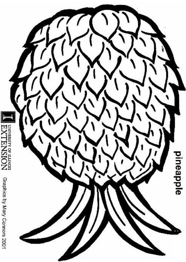 Pineapple-coloring-page-1 | Free Coloring Page Site
